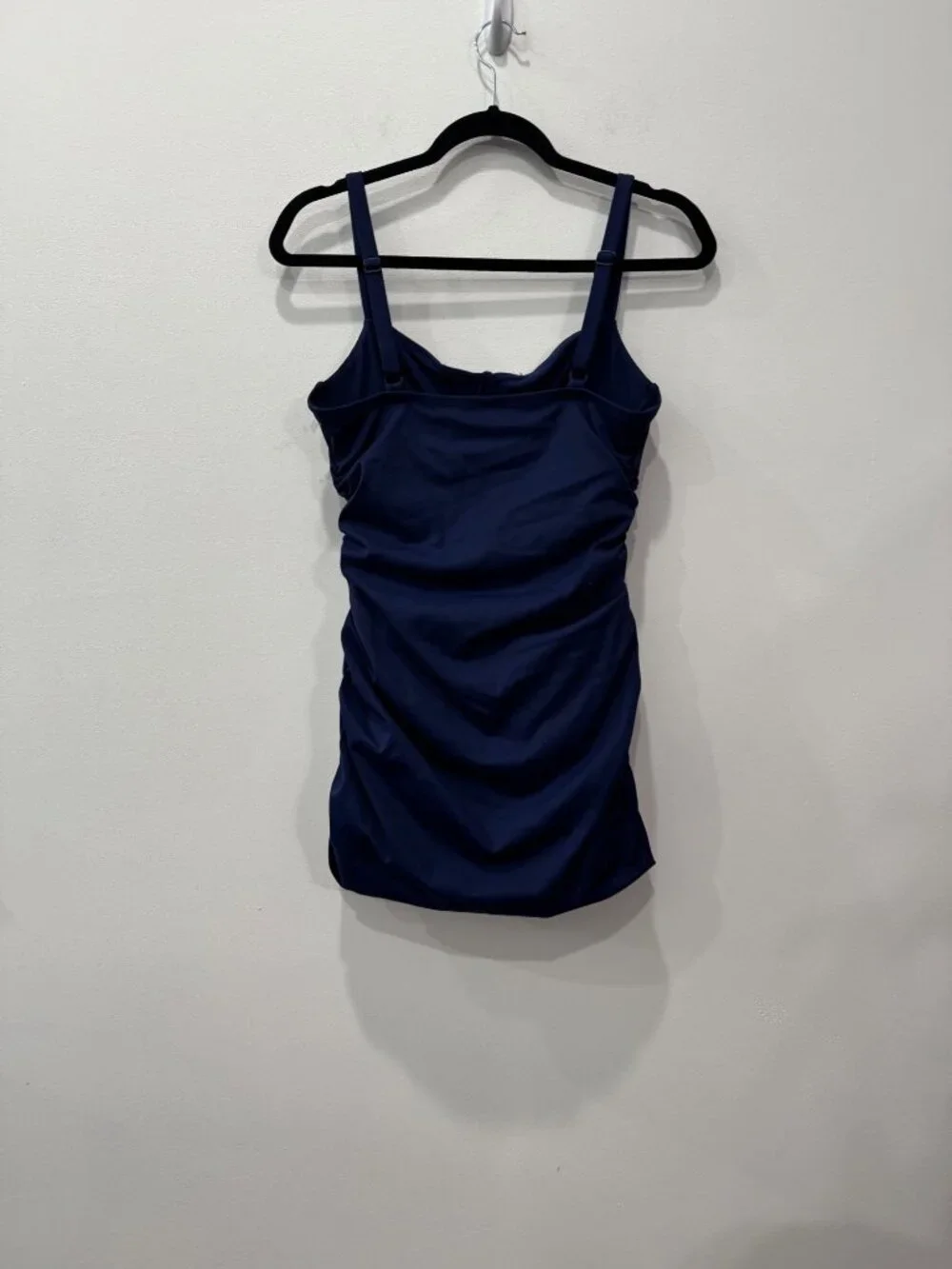 New Skims Women's Size M Midnight Blue Sculpting Ruched One-Piece Swimdress
